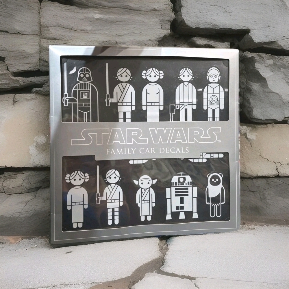 Star Wars Family Car Decals - Silver and Black